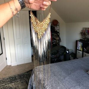 Free People chain and fringe necklace